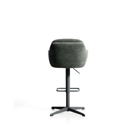 Drehhocker Lexa mit grüner Chenille und Stahlbeinen mit grünem Finish von Kave Home – Bild 7