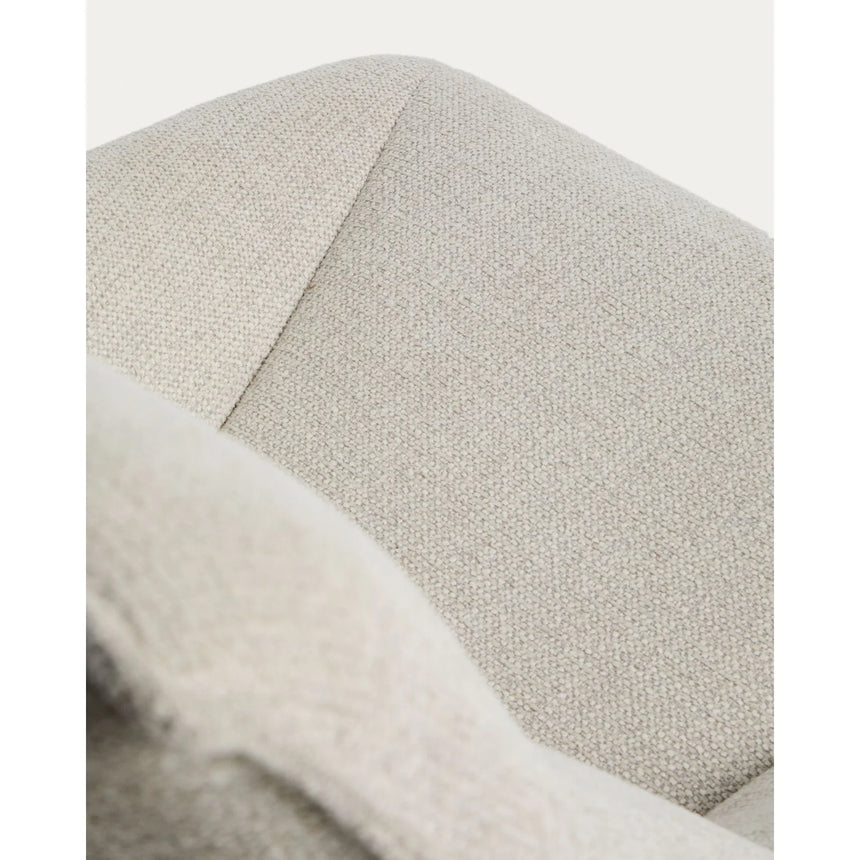 Drehsessel Dirala mit beiger Chenille und schwarz lackiertem Stahl, FSC 100 % von Kave Home – Bild 10