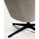 Drehsessel Dirala mit beiger Chenille und schwarz lackiertem Stahl, FSC 100 % von Kave Home – Bild 12