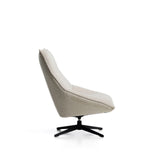 Drehsessel Dirala mit beiger Chenille und schwarz lackiertem Stahl, FSC 100 % von Kave Home – Bild 5