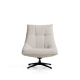 Drehsessel Dirala mit beiger Chenille und schwarz lackiertem Stahl, FSC 100 % von Kave Home – Bild 7