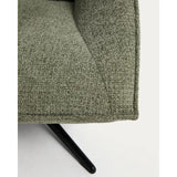 Drehsessel Dirala mit grüner oder beiger Chenille und schwarz lackiertem Stahl, FSC 100 % von Kave Home – Bild 11