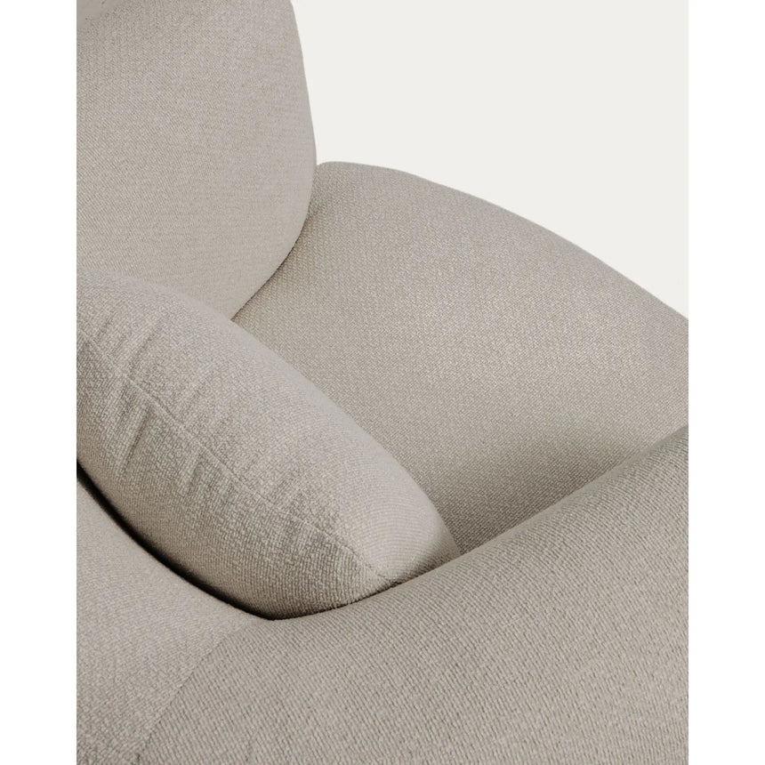 Drehsessel Martina mit Kissen mit Chenille in Steinton FSC Mix Credit von Kave Home – Bild 10