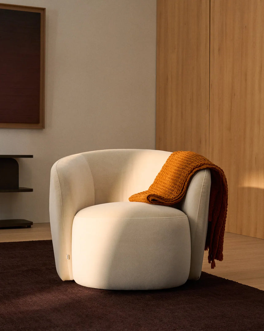 Drehsessel Odenia in Samtoptik FSC Mix Credit von Kave Home – Bild 2