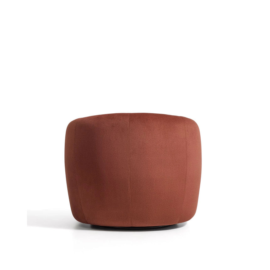 Drehsessel Odenia in Samtoptik in Terrakotta FSC Mix Credit von Kave Home – Bild 6