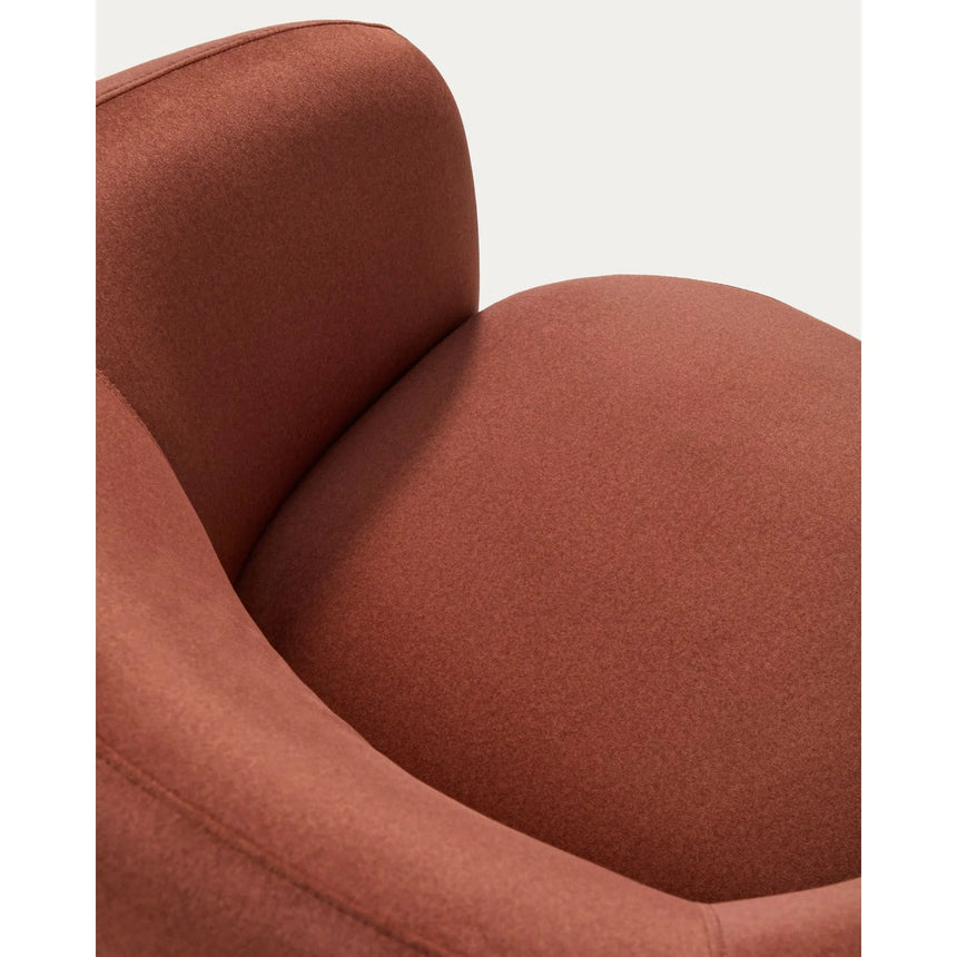 Drehsessel Odenia in Samtoptik in Terrakotta FSC Mix Credit von Kave Home – Bild 9