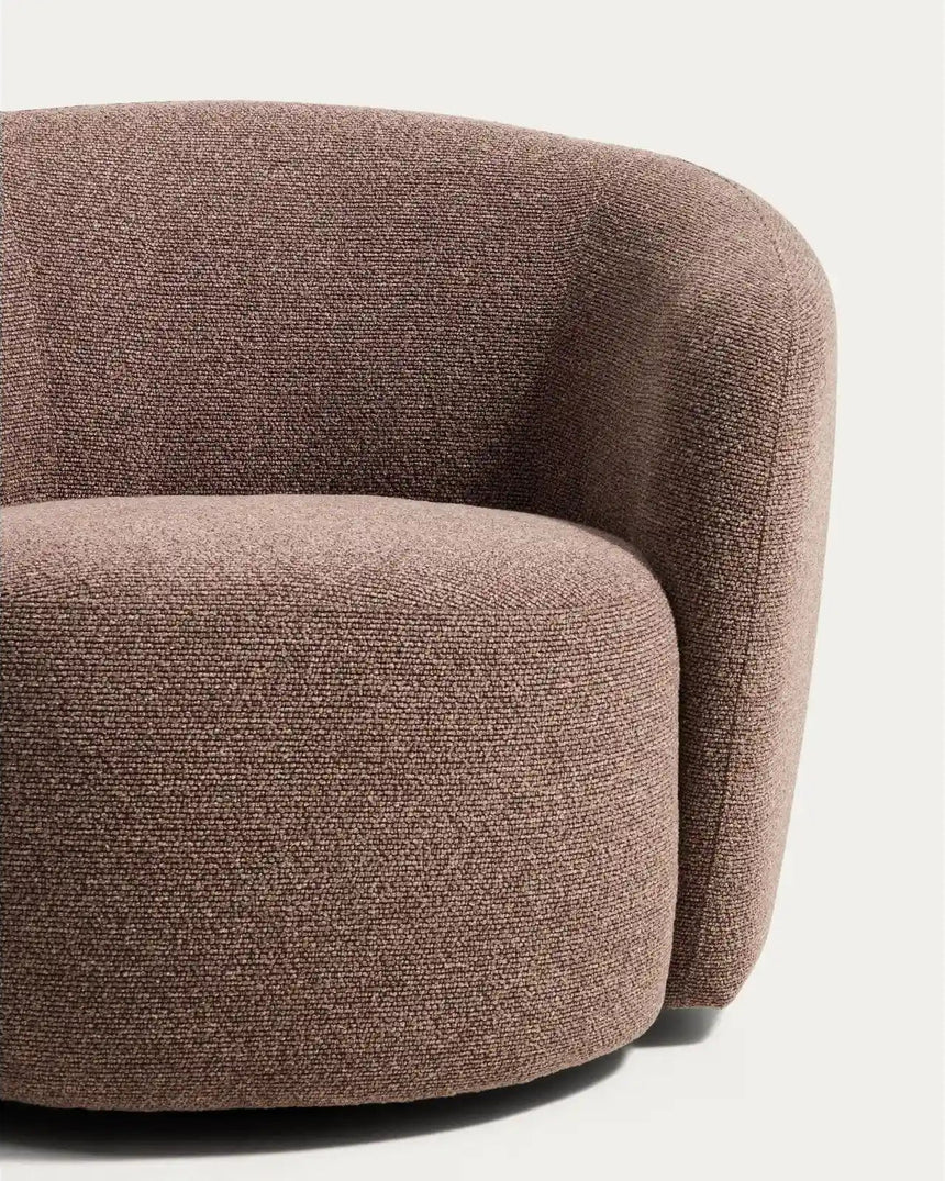 Drehsessel Odenia mit Micro-Bouclé in verschiedenen Farben von Kave Home – Bild 9