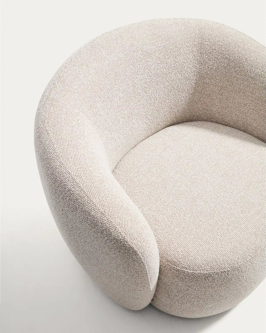 Drehsessel Odenia mit beigem Micro-Bouclé von Kave Home – Bild 10