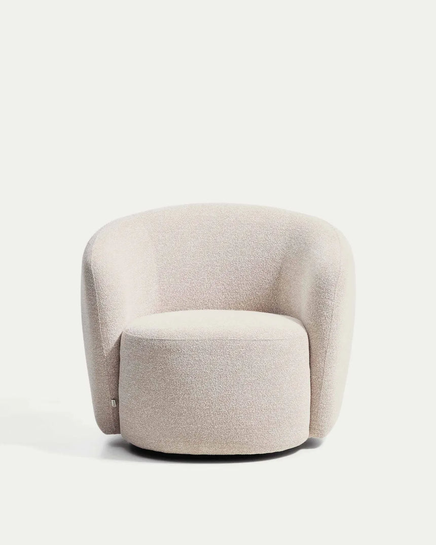 Drehsessel Odenia mit beigem Micro-Bouclé von Kave Home – Bild 2