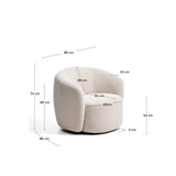 Drehsessel Odenia mit beigem Micro-Bouclé von Kave Home – Bild 3