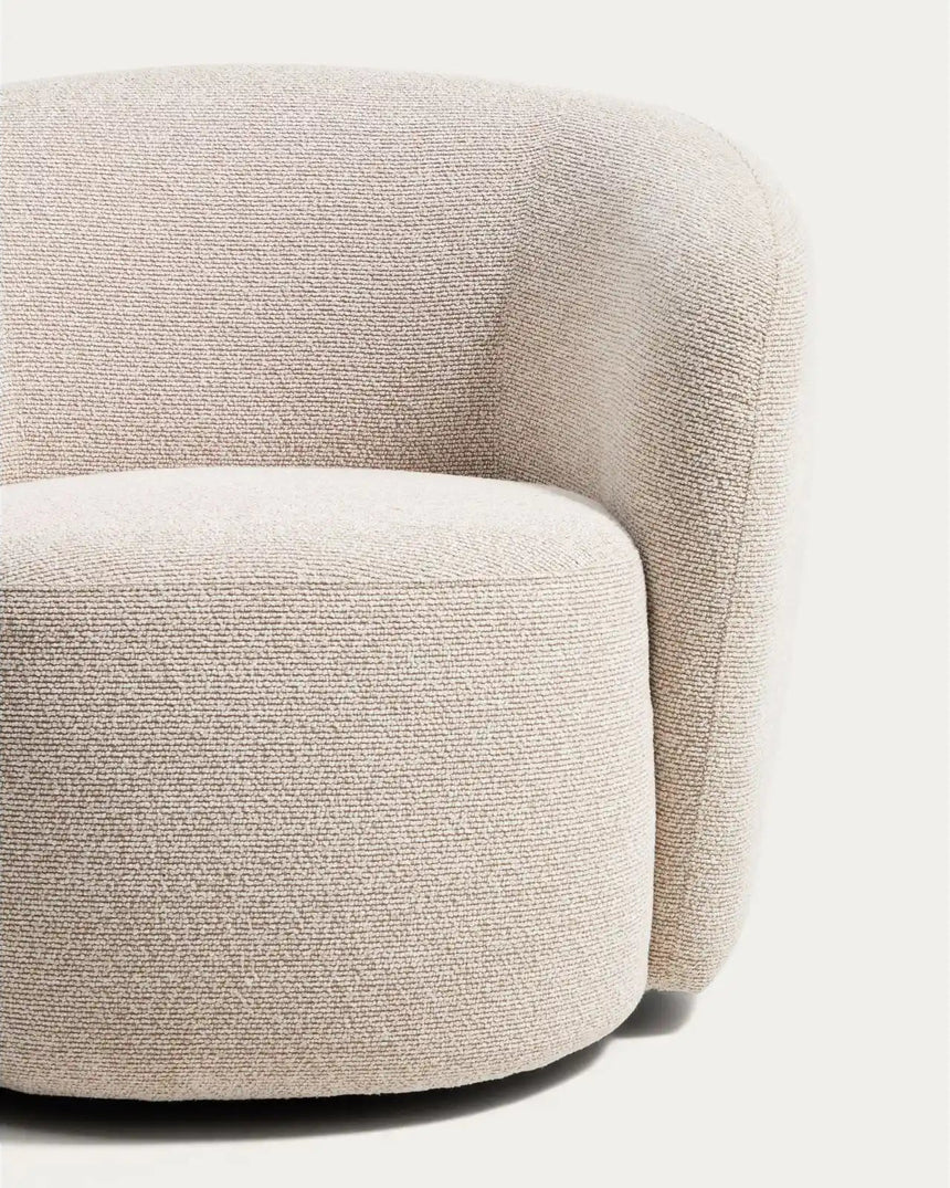Drehsessel Odenia mit beigem Micro-Bouclé von Kave Home – Bild 9