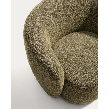 Drehsessel Odenia mit olivgrünem Micro-Bouclé von Kave Home – Bild 10
