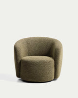 Drehsessel Odenia mit olivgrünem Micro-Bouclé von Kave Home – Bild 2