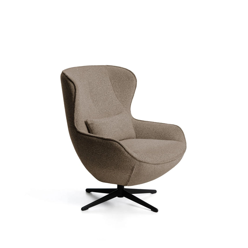 Drehsessel Sorile mit Chenille und schwarz lackiertem Stahl, FSC 100 % von Kave Home – Bild 1