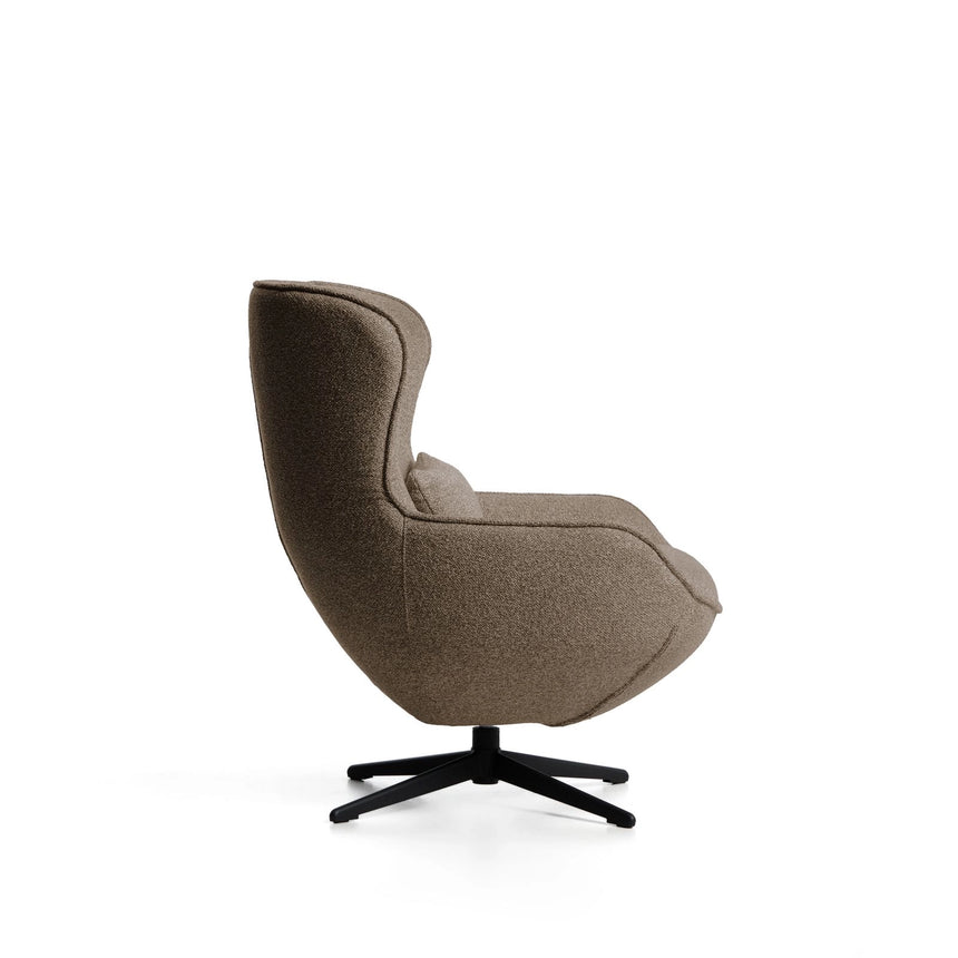 Drehsessel Sorile mit Chenille und schwarz lackiertem Stahl, FSC 100 % von Kave Home – Bild 3