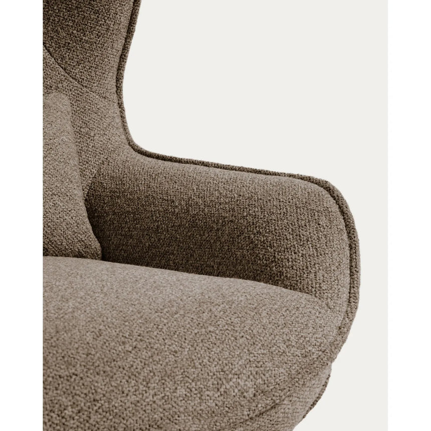 Drehsessel Sorile mit Chenille und schwarz lackiertem Stahl, FSC 100 % von Kave Home – Bild 7