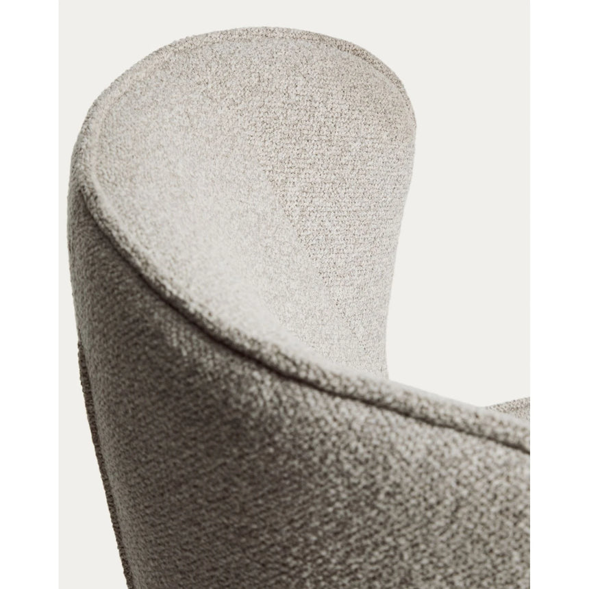 Drehsessel Sorile mit beiger Chenille und schwarz lackiertem Stahl, FSC 100 % von Kave Home – Bild 10