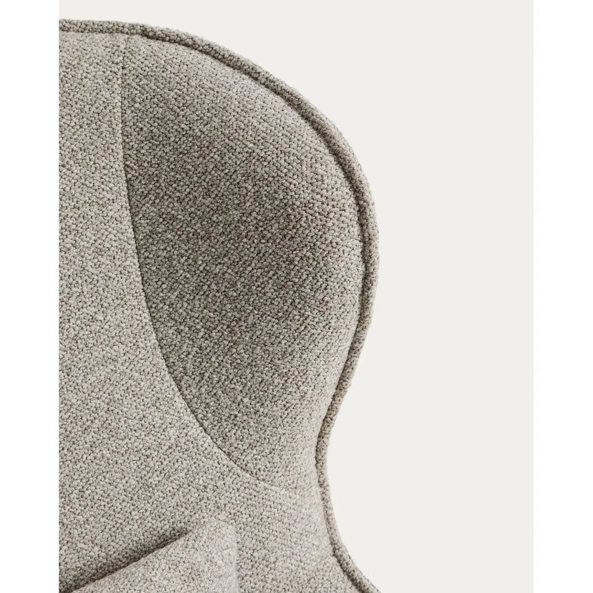 Drehsessel Sorile mit beiger Chenille und schwarz lackiertem Stahl, FSC 100 % von Kave Home – Bild 7