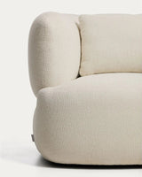 Drehsessel mit Kissen Martina aus Chenille in Ecru FSC Mix Credit von Kave Home – Bild 6