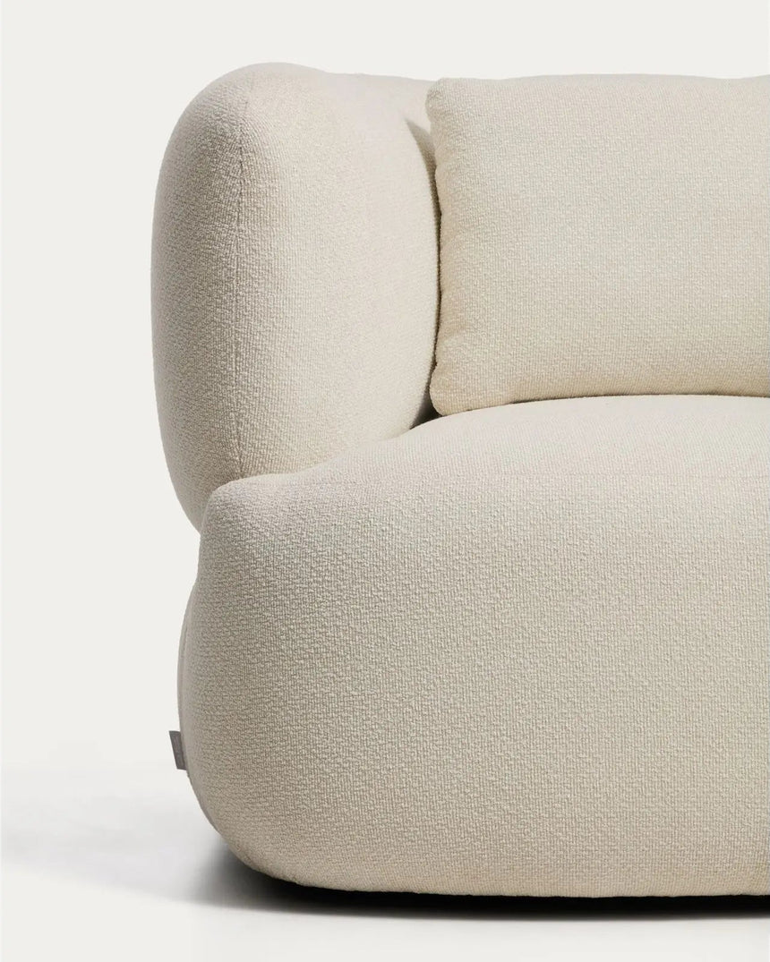 Drehsessel mit Kissen Martina aus Chenille in Ecru FSC Mix Credit von Kave Home – Bild 6