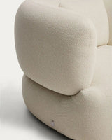 Drehsessel mit Kissen Martina aus Chenille in Ecru FSC Mix Credit von Kave Home – Bild 9