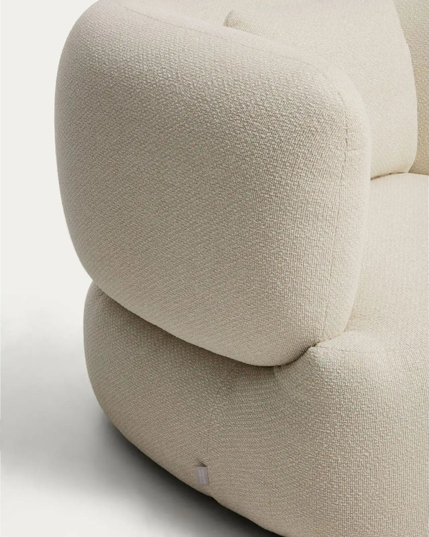 Drehsessel mit Kissen Martina aus Chenille in Ecru FSC Mix Credit von Kave Home – Bild 9