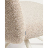 Drehstuhl Arino mit beiger Chenille und beigen Metallbeinen  von Kave Home – Bild 10