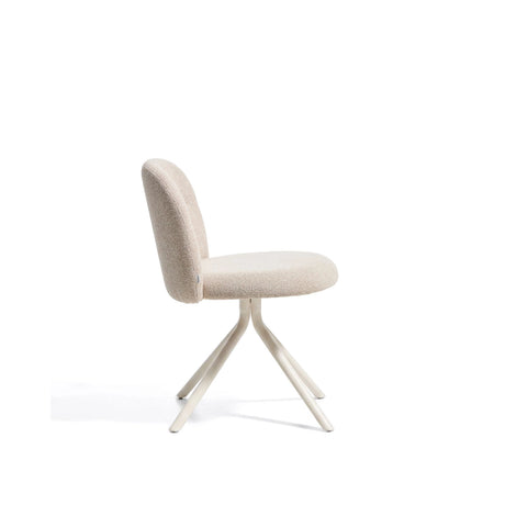 Drehstuhl Arino mit beiger Chenille und beigen Metallbeinen  von Kave Home – Bild 5