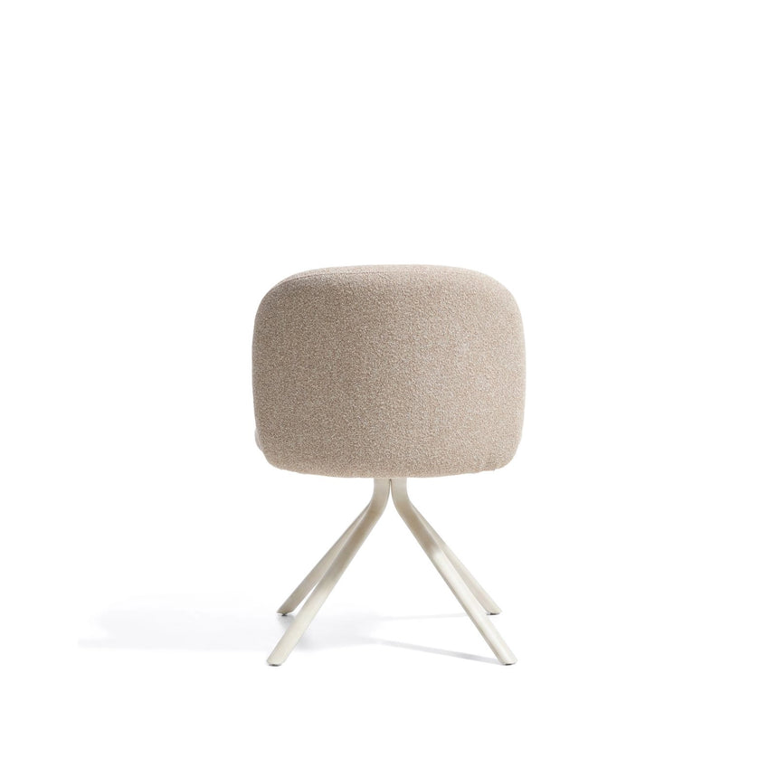 Drehstuhl Arino mit beiger Chenille und beigen Metallbeinen  von Kave Home – Bild 8