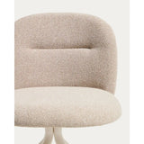 Drehstuhl Arino mit beiger Chenille und beigen Metallbeinen  von Kave Home – Bild 9
