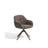 Drehstuhl Dorina aus brauner Chenille und Stahlbeinen mit braunem Finish von Kave Home – Bild 1