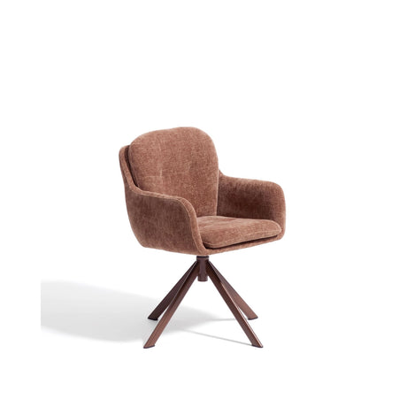 Drehstuhl Lexa aus Chenille und mit Stahlbeinen, verschiedene Finishes von Kave Home – Bild 1