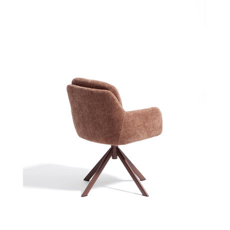 Drehstuhl Lexa aus Chenille und mit Stahlbeinen, verschiedene Finishes von Kave Home – Bild 4