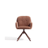 Drehstuhl Lexa aus Chenille und mit Stahlbeinen, verschiedene Finishes von Kave Home – Bild 5