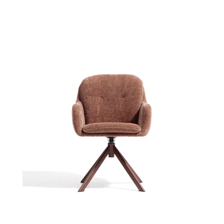Drehstuhl Lexa aus Chenille und mit Stahlbeinen, verschiedene Finishes von Kave Home – Bild 5