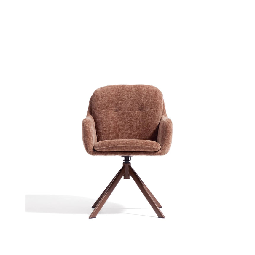 Drehstuhl Lexa aus Chenille und mit Stahlbeinen, verschiedene Finishes von Kave Home – Bild 5