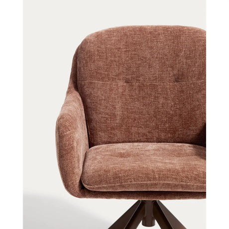 Drehstuhl Lexa aus Chenille und mit Stahlbeinen, verschiedene Finishes von Kave Home – Bild 6