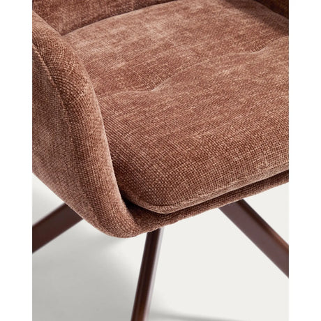 Drehstuhl Lexa aus Chenille und mit Stahlbeinen, verschiedene Finishes von Kave Home – Bild 7