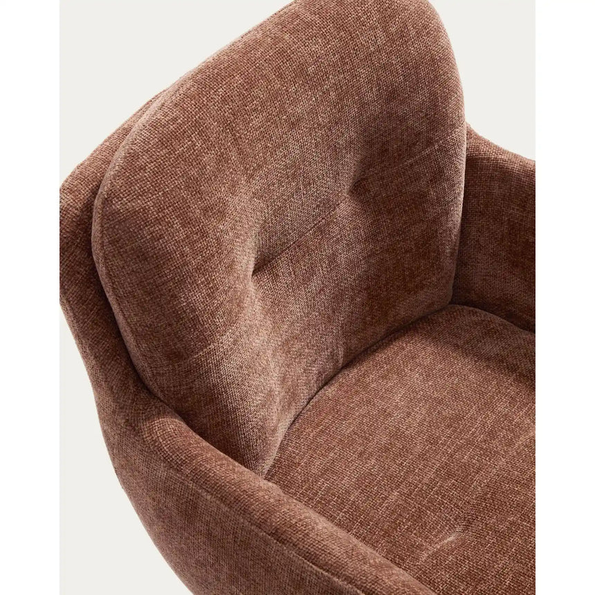 Drehstuhl Lexa aus Chenille und mit Stahlbeinen, verschiedene Finishes von Kave Home – Bild 8