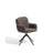 Drehstuhl Lexa aus brauner Chenille und Stahlbeinen mit braunem Finish von Kave Home – Bild 1