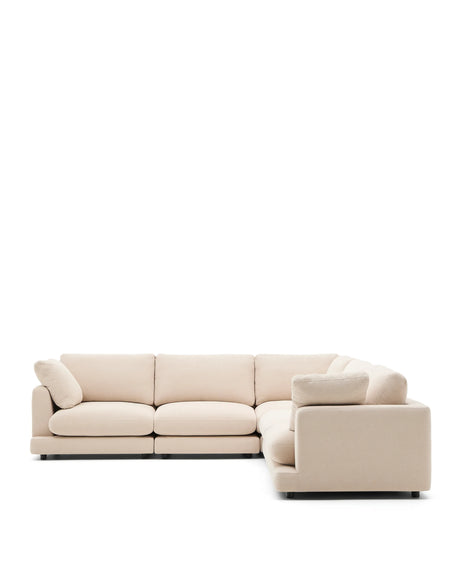 Ecksofa Gala 6-Sitzer aus Chenille in Beige FSC Mix Credit 300 x 300 cm   von Kave Home – Produktbild 3