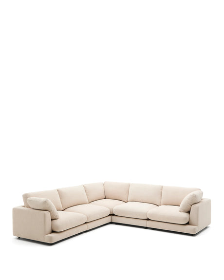 Ecksofa Gala 6-Sitzer aus Chenille in Beige FSC Mix Credit 300 x 300 cm   von Kave Home – Produktbild 4