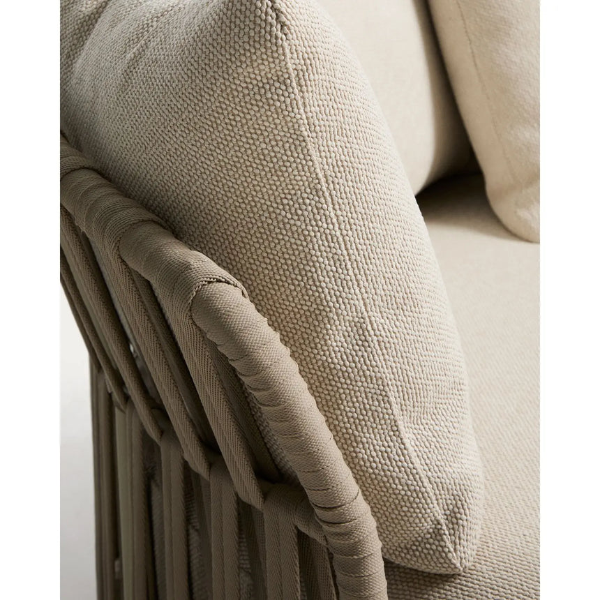 Ecrufarbenes 2-Sitzer-Sofa Osani mit taupefarbenem Seil, 170 cm von Kave Home – Bild 10