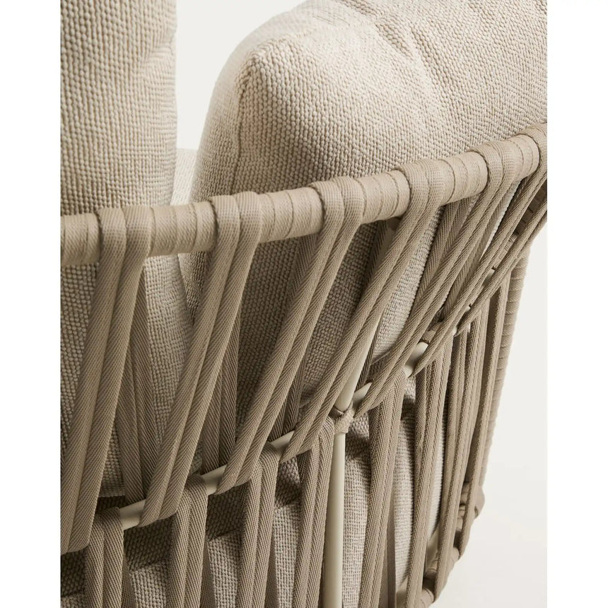 Ecrufarbenes 2-Sitzer-Sofa Osani mit taupefarbenem Seil, 170 cm von Kave Home – Bild 12