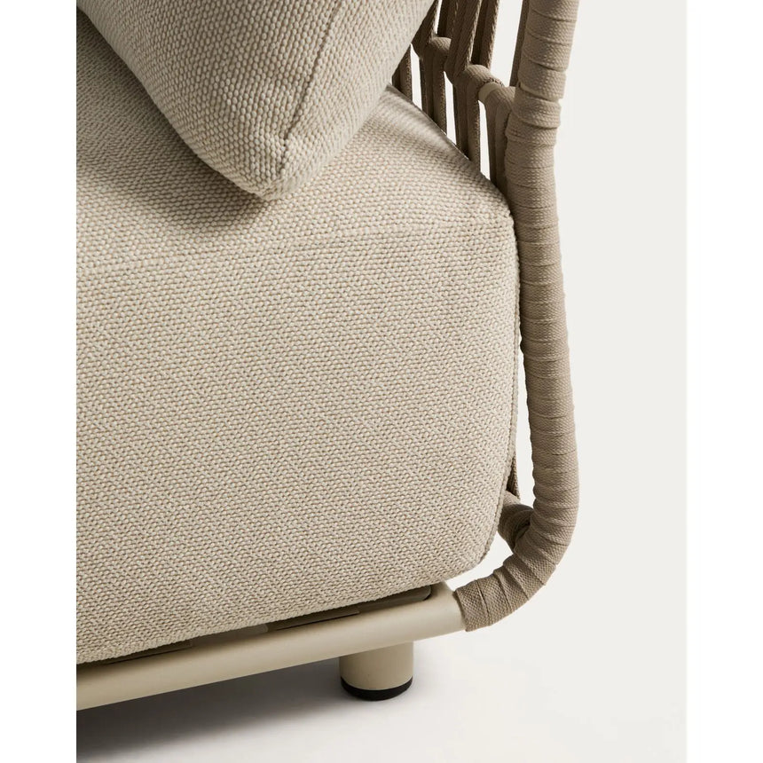 Ecrufarbenes 2-Sitzer-Sofa Osani mit taupefarbenem Seil, 170 cm von Kave Home – Bild 13