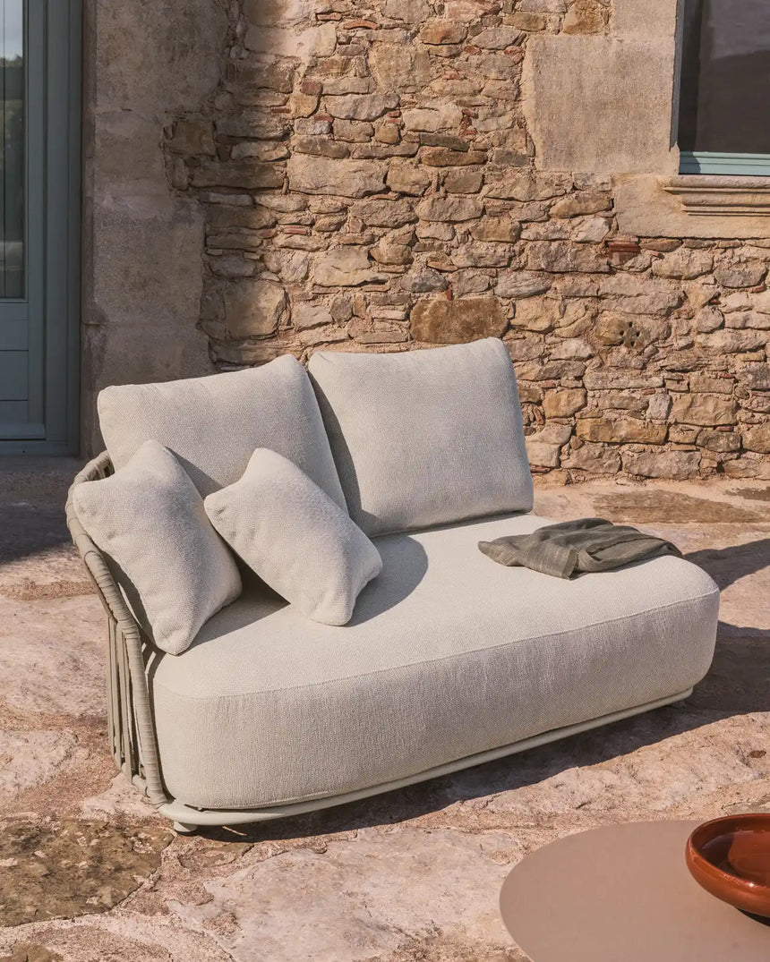 Ecrufarbenes 2-Sitzer-Sofa Osani mit taupefarbenem Seil, 170 cm von Kave Home – Bild 2
