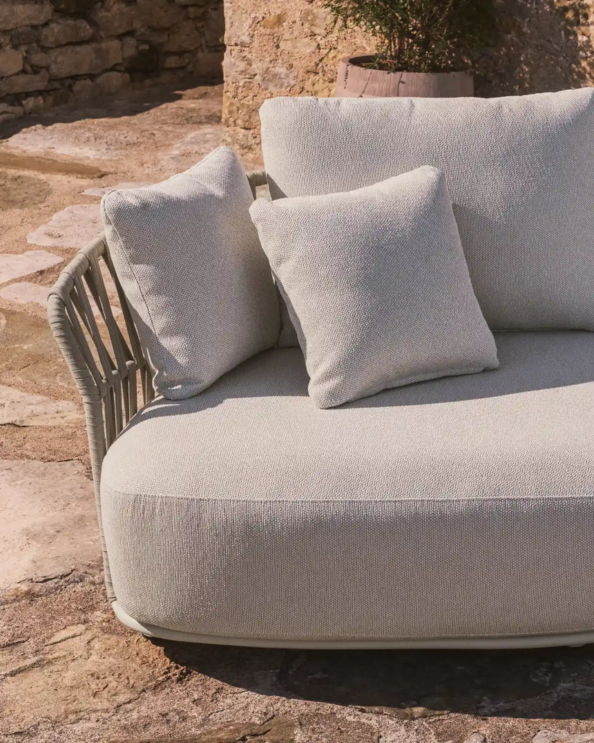 Ecrufarbenes 2-Sitzer-Sofa Osani mit taupefarbenem Seil, 170 cm von Kave Home – Bild 4