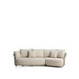Ecrufarbenes 2-Sitzer-Sofa Osani und geschwungenes Modul aus ecrufarbenem Aluminium und taupefarbenem Seil, 274 cm von Kave Home – Bild 1
