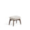 Fußablage Adiran mit dicker Chenille in Beige und Beinen aus massivem Eichenholz mit Nussbaum-Finish von Kave Home – Bild 1