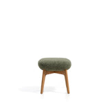 Fußablage Adiran mit dicker Chenille in dunklem Beige und Beinen aus massivem Eichenholz mit natürlichem Finish von Kave Home – Bild 6